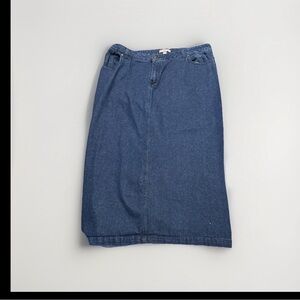 Jessica London Navy Blue Denim Skirt